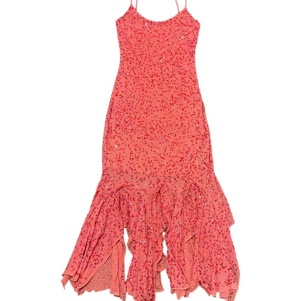Y2K Cache Beaded Sequins Midi Dress